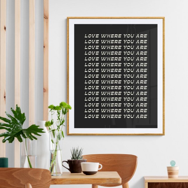 Póster Cita inspiradora | Tipografía negra retro (Subido por el creador)