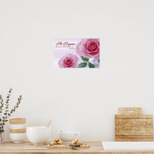 Póster Cita Inspiradora "un poco de fragancia" (Cocina)