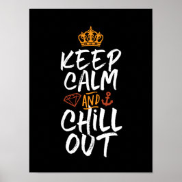 Póster Cita inspiradora y eslogan para mantener la calma