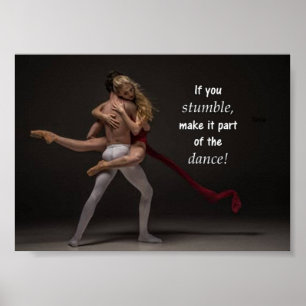 Póster Cita Inspiradora y Motivacional Bailarina Baile