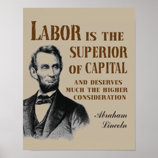 Póster Cita laboral de Abraham Lincoln (Frente)