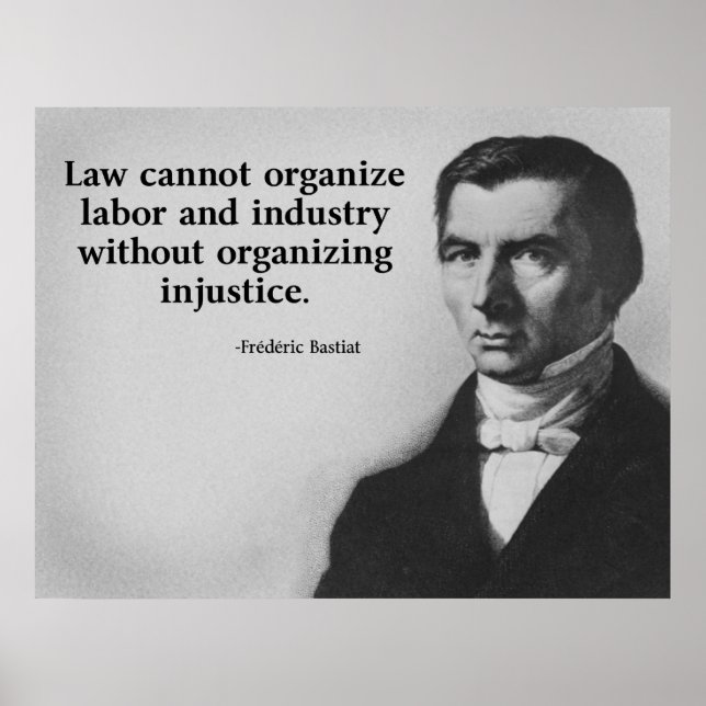 Póster Cita laboral de Bastiat (Frente)