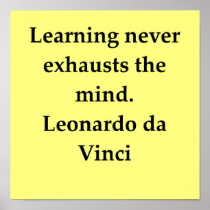Póster cita leonardo da vinci