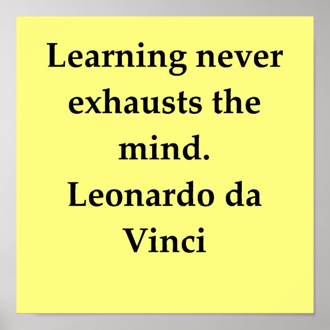 Póster cita leonardo da vinci (Frente)