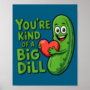 Póster Cita linda divertida dicho de pepino especie de un
