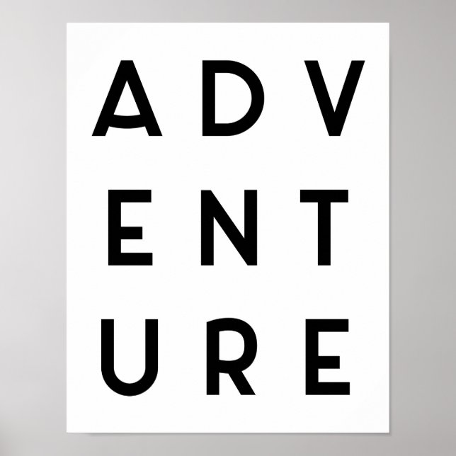Póster Cita Minimalista de aventura (Frente)