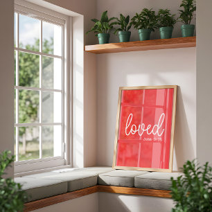 Póster Cita minimalista de fe de amor rojo