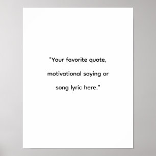 Póster Cita Minimalista moderna de Personalizado