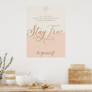 Póster Cita Motivacional Beige y Melocotón – Minimalista 