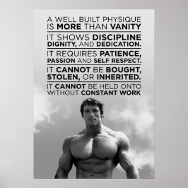 Póster Cita Motivacional de Arnold Schwarzenegger