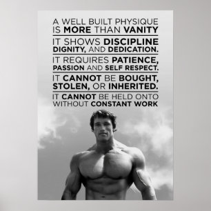 Póster Cita Motivacional de Arnold Schwarzenegger