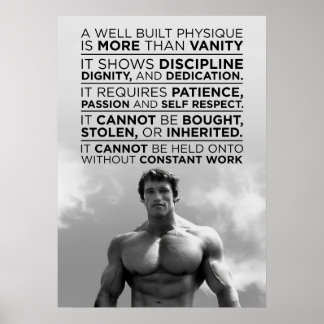 Póster Cita Motivacional de Arnold Schwarzenegger