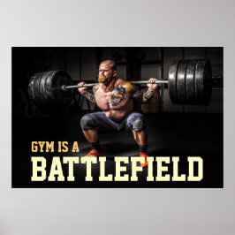 Póster Cita Motivacional de Entrenamiento de Fisicocultur