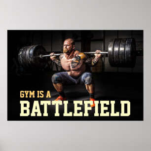 Póster Cita Motivacional de Entrenamiento de Fisicocultur