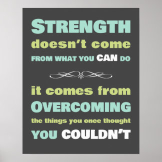 Póster Cita motivacional de fuerza