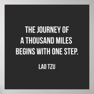 Póster Cita motivacional de Lao Tzu.