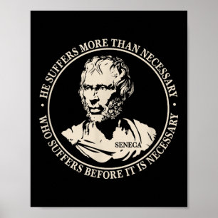 Póster Cita Motivacional De Seneca Sobre La Vida Y El Suf
