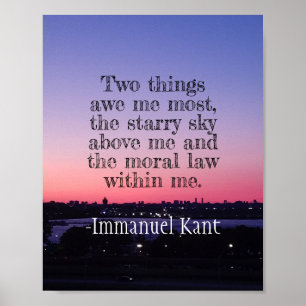 Póster Cita motivacional de Sunset Kant Awe