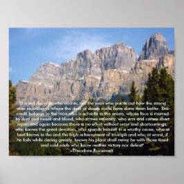 Póster Cita motivacional de Theodore Roosevelt