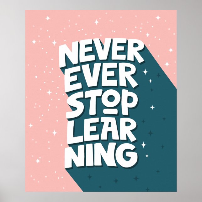 Póster Cita motivacional de tipografía (Frente)