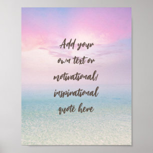 Póster Cita motivacional del personalizado Pastel Dream B