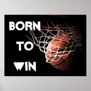Póster Cita motivacional diciendo que nació el básquetbol