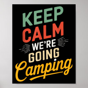 Póster Cita motivacional divertida Camping de mensajes po