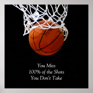 Póster Cita Motivacional Famosa Baloncesto