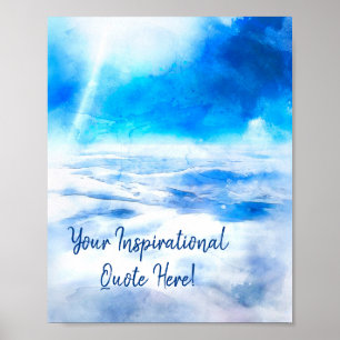 Póster Cita motivacional inspiradora - Cielo azul