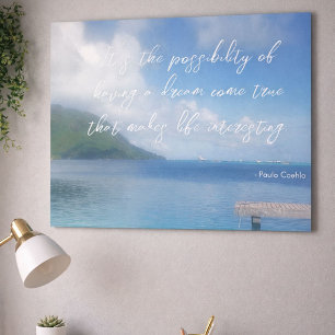 Póster Cita motivacional inspiradora Océano Azul