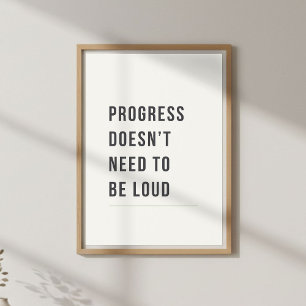 Póster Cita motivacional mínima y tranquila