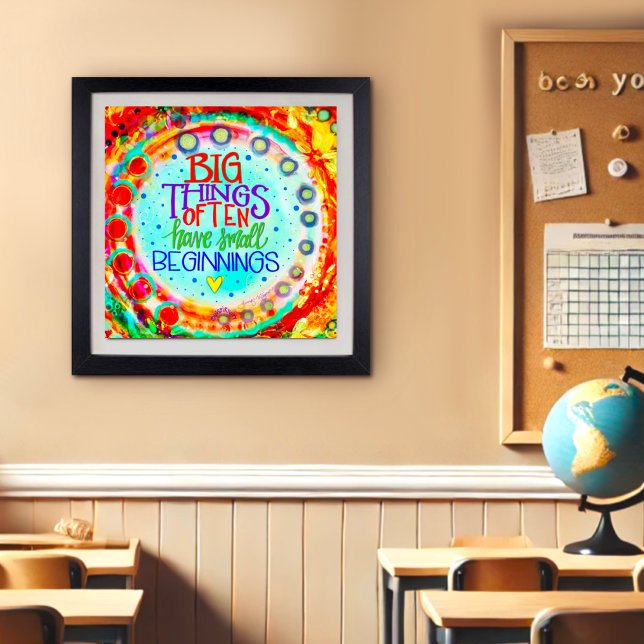 Póster Cita motivacional moderna y colorida que es inspir (Subido por el creador)