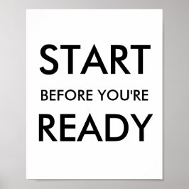Póster Cita Motivacional para Empezar Antes de Estar List