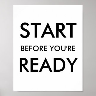 Póster Cita Motivacional para Empezar Antes de Estar List