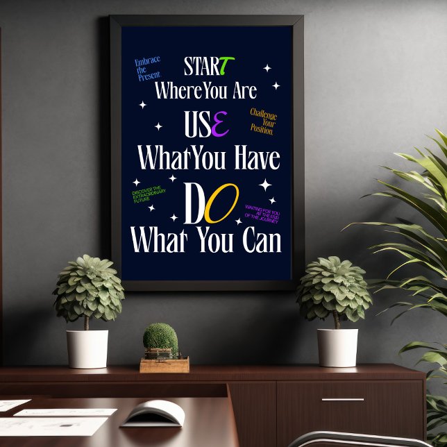 Póster Cita motivacional - Poster de inspiración Minimali (Motivational Quote – Minimalist Inspiration Poster)