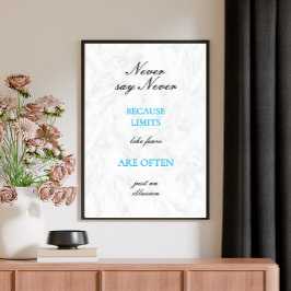 Póster Cita motivacional Poster de Personalizado de guion