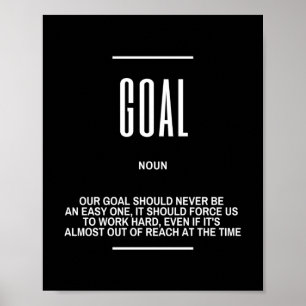 Póster Cita motivacional sobre tener un objetivo