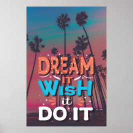 Póster Cita motivacional Sueño Que Desee Hacerlo