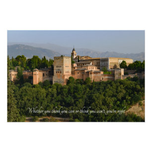 Póster Cita motivadora- Alhambra Palace España