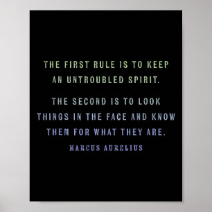 Póster Cita Motivadora De Marcus Aurelius Growth Minds