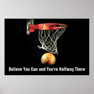 Póster Cita motivadora Deporte baloncesto Inspirador