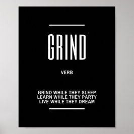 Póster Cita Motivadora Sobre El Grinding