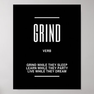 Póster Cita Motivadora Sobre El Grinding
