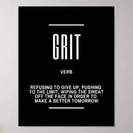Póster Cita Motivadora Sobre El Grit