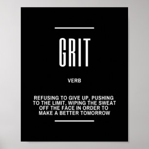 Póster Cita Motivadora Sobre El Grit
