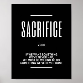 Póster Cita Motivadora Sobre El Sacrificio