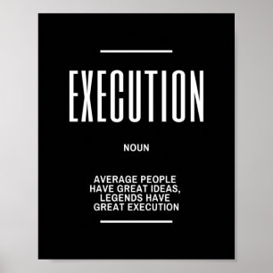 Póster Cita Motivadora Sobre La Ejecución