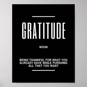 Póster Cita Motivadora Sobre La Gratitud