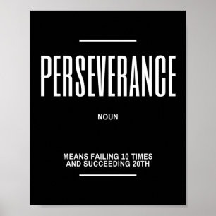 Póster Cita Motivadora Sobre La Perseverancia