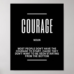 Póster Cita Motivadora Sobre Valor